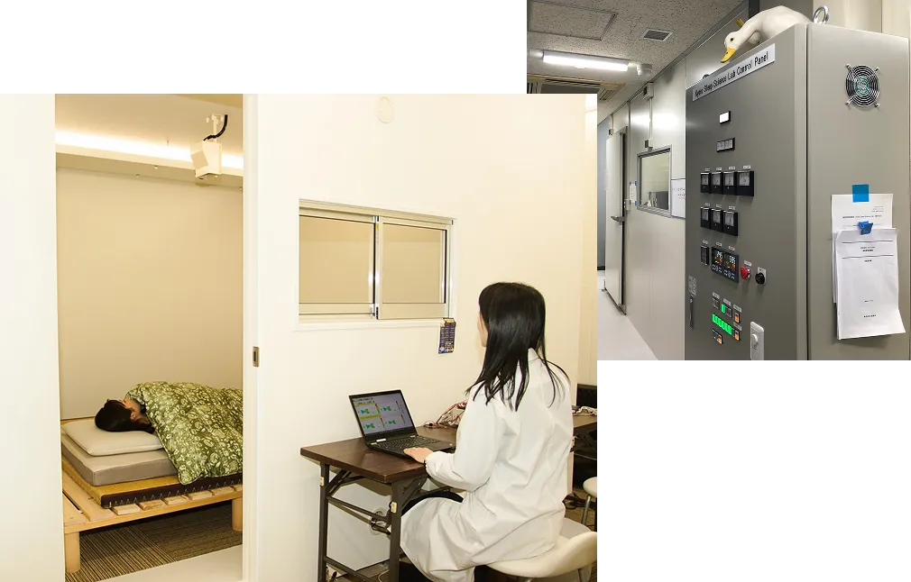 京都Sleep Science Labの睡眠実験室と測定設備