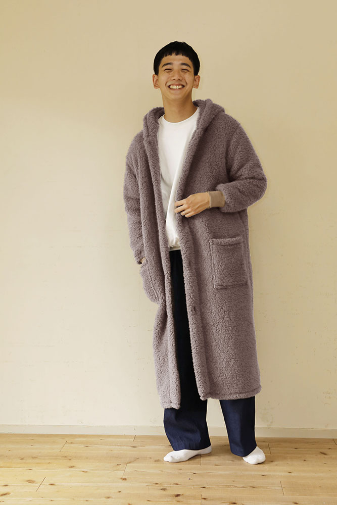 着る毛布 ロング丈 Lサイズ 男性 モカ