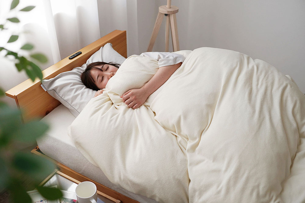 眠るときも
