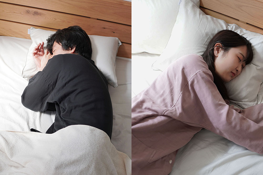 熟睡 睡眠 睡眠の質 快眠 仰向け 横向け 寝返り