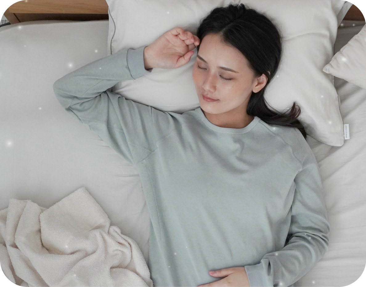 女性の寝ているイメージ